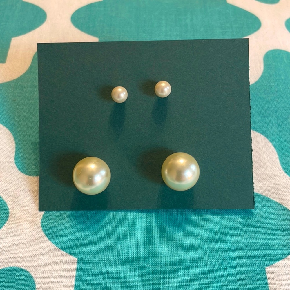 Faux Pearl Stud Earrings